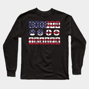 Crypto Trader Bitcoin BTC USA Flag Patriotic Long Sleeve T-Shirt